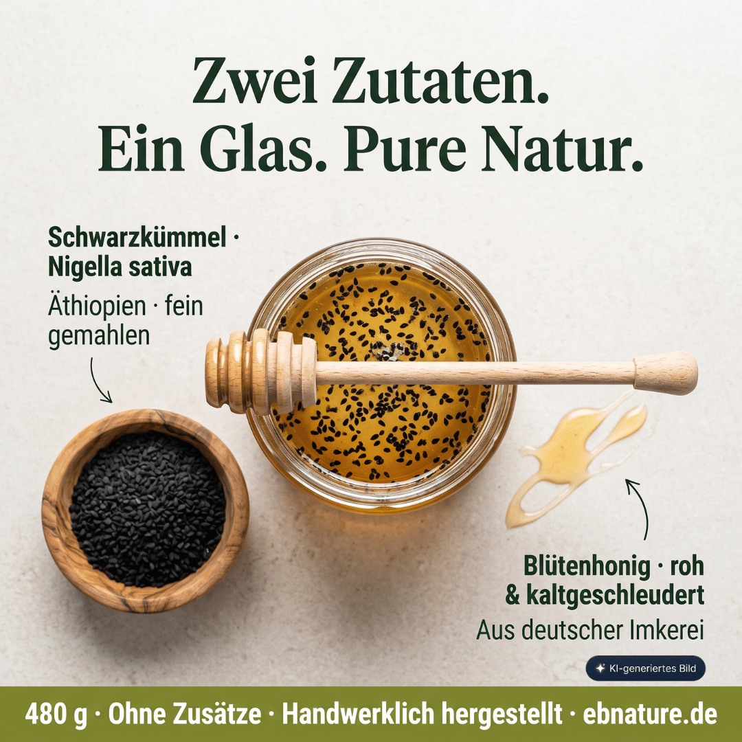 Schwarzkümmel in Honig