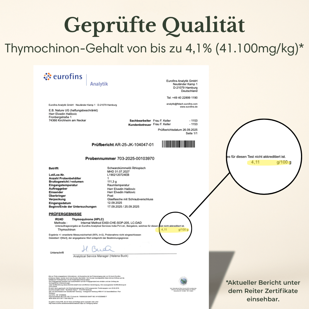 Schwarzkümmelöl Äthiopisch Gefiltert & Kaltgepresst