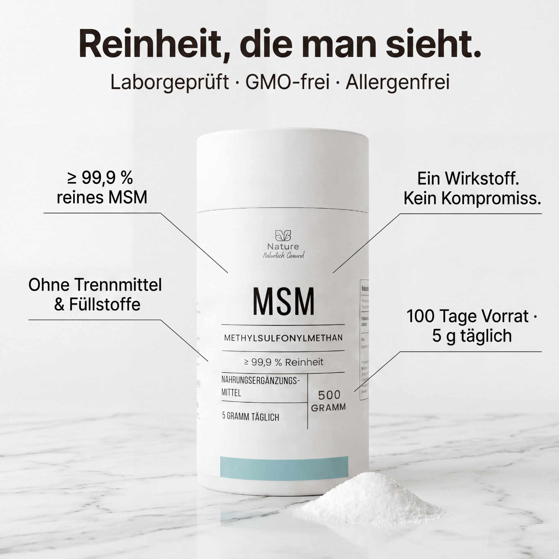 MSM Pulver: Organischer Schwefel