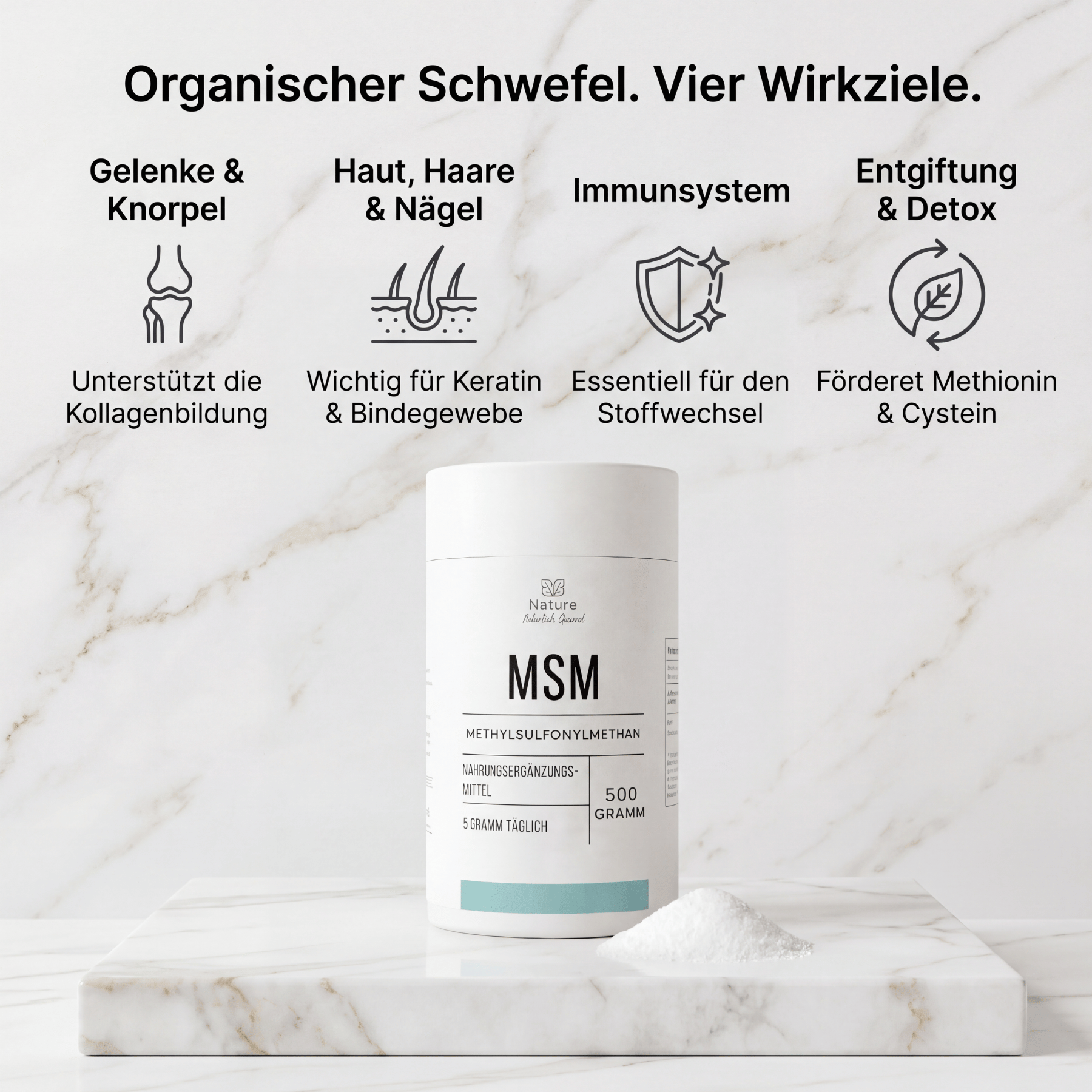 MSM Pulver: Organischer Schwefel