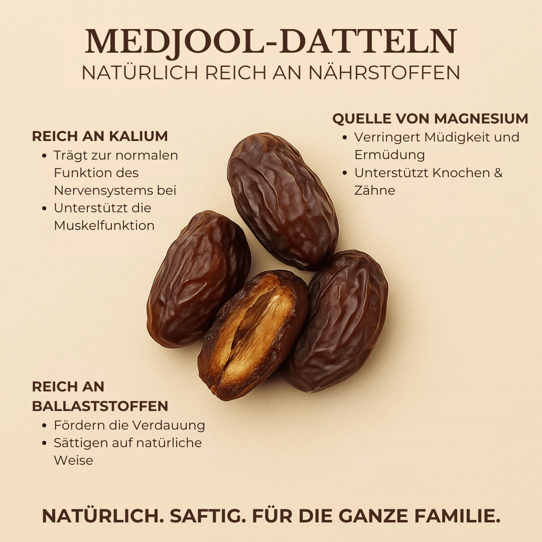 Medjool Datteln aus Palästina L–Jumbo - extra weich & fleischig