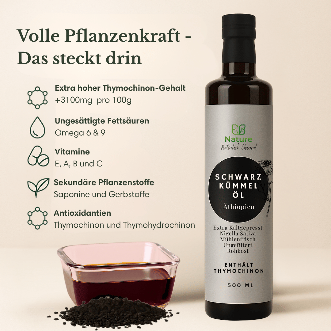 Schwarzkümmelöl Äthiopisch Ungefiltert & Kaltgepresst