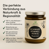 Nature Boost Honig - Schwarzkümmel - Blütenhonig Regional