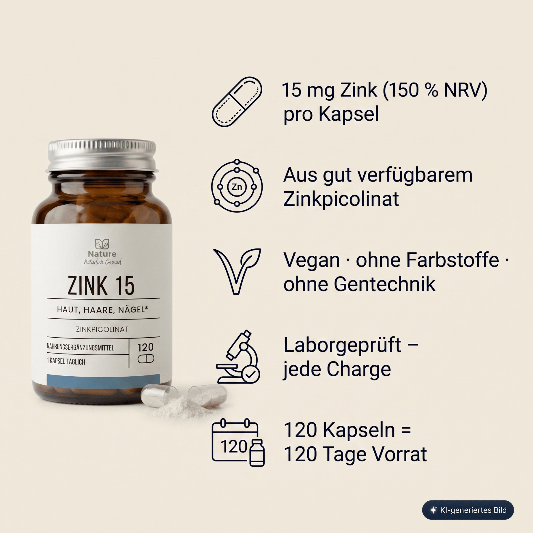 Zink 15 mg aus Zinkpicolinat