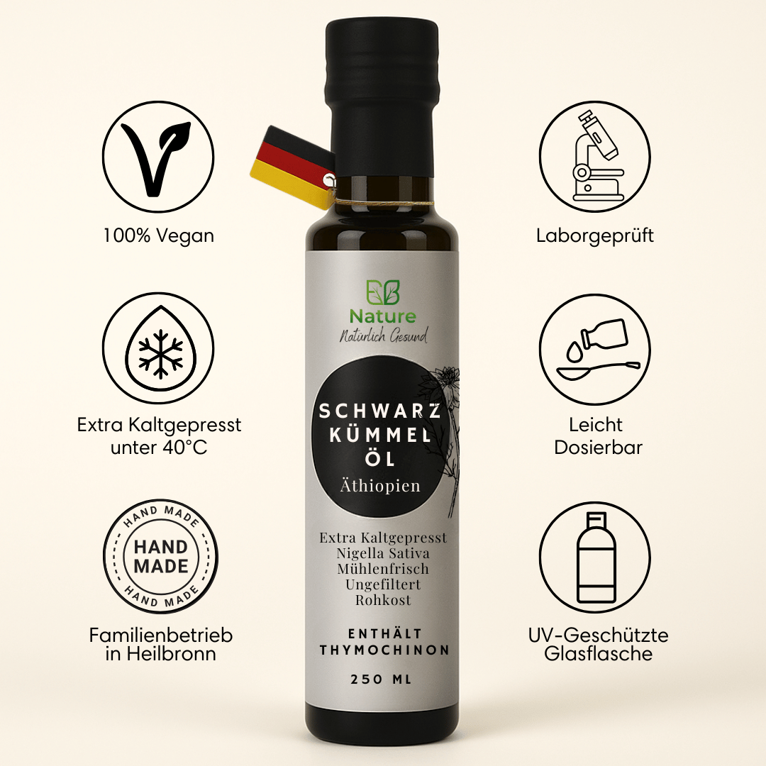 Schwarzkümmelöl Äthiopisch Ungefiltert & Kaltgepresst